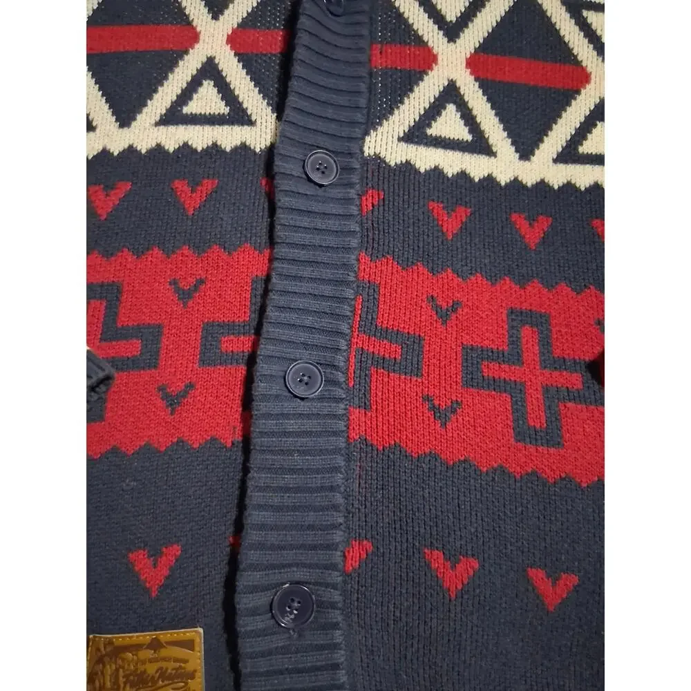 Y2K Vintage LRG Mens‎ Size M Nordic Chunky Grandpa Hertiage Preppy Cardigan